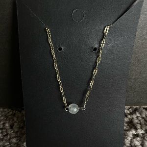 Aqua Blue Pendant Necklace